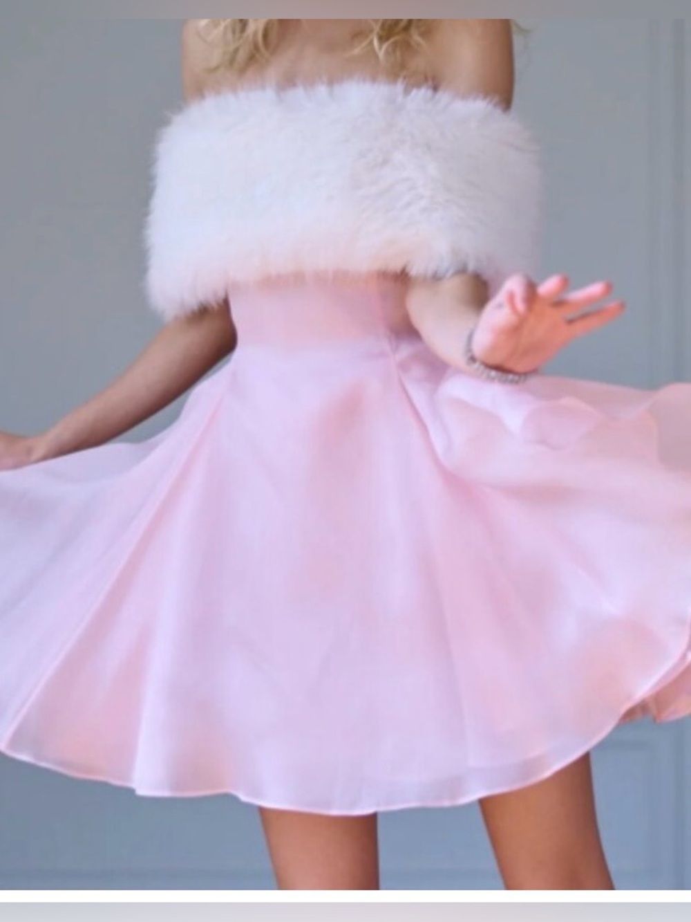 NEW SELKIE  The Baby Soft Ice Rink Mini Dress Pink. Size 1X